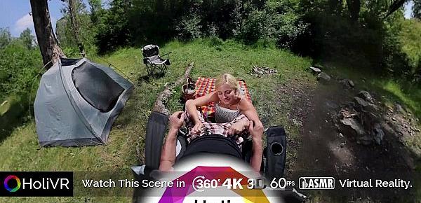  [HoliVR] Busty Hot Blode Fucked and Jizzed Outdoor  360 VR Porn